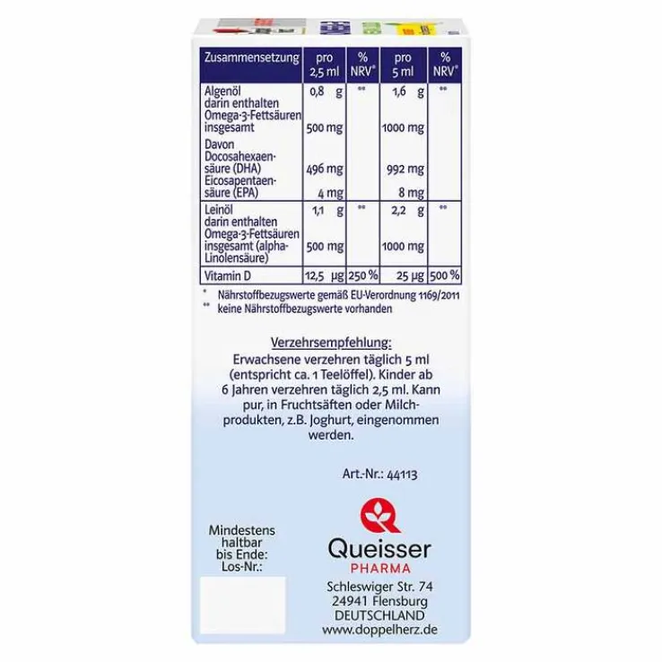 Doppelherz Omega-3 vegan Liquid 2000 system, 100 ml