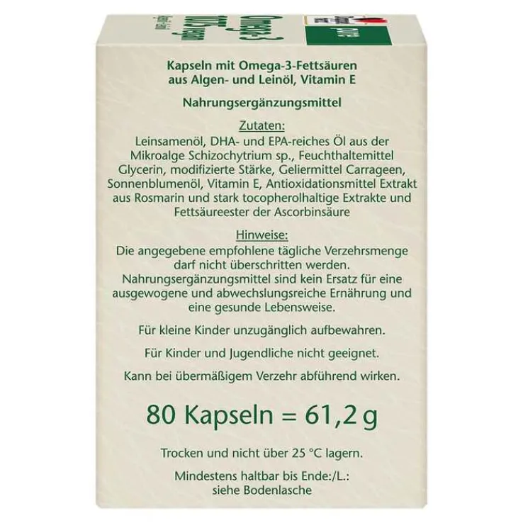 Doppelherz Omega-3 1075 vegan pure Kapseln, 80 St