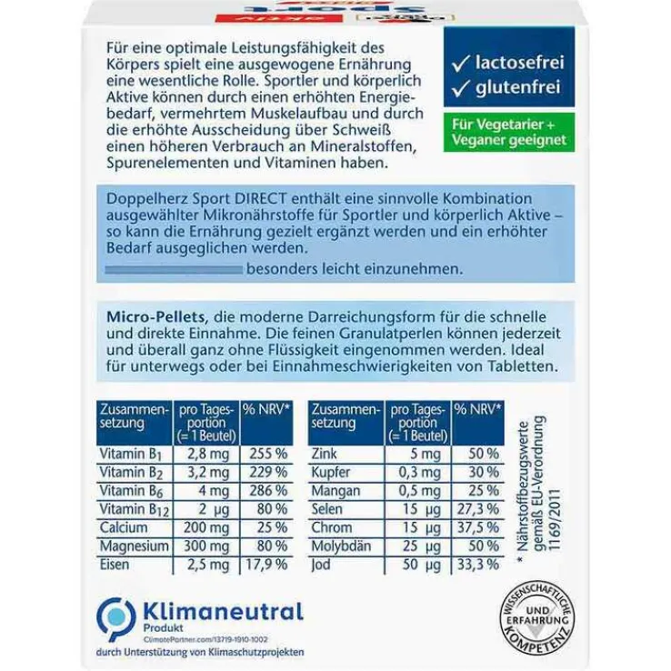 Doppelherz Sport Vitamine+Mineralien Direct Pellets, 20 St