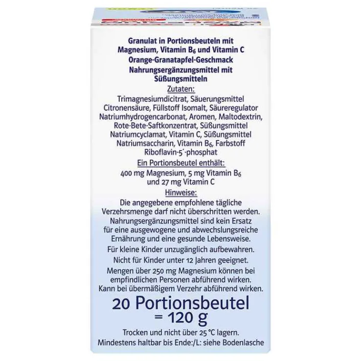Doppelherz system Magnesium 400 Citrat Granulat, 20 St