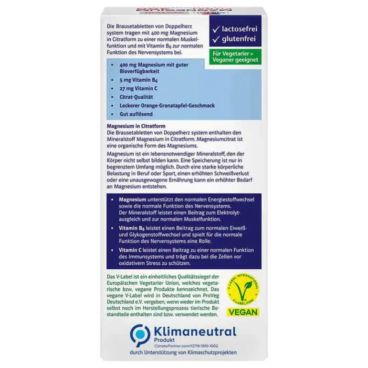 Doppelherz system Magnesium 400 Citrat Brausetabletten, 24 St