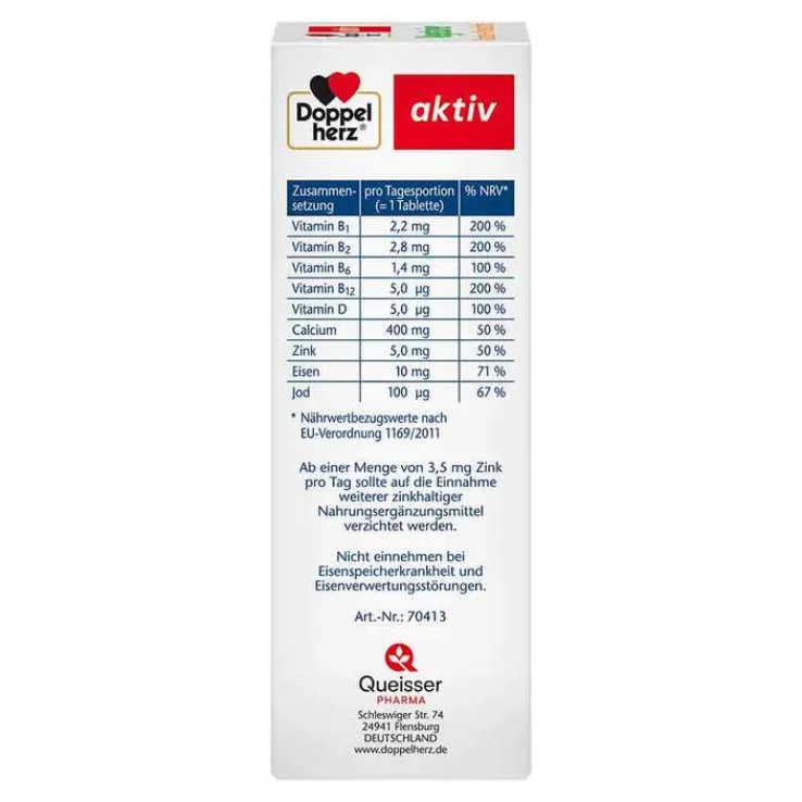 Doppelherz Vegetarier Vitamine + Mineralstoffe aktiv, 100 St