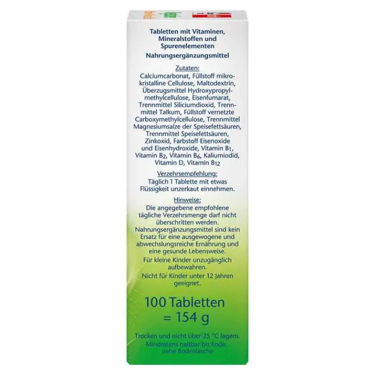 Doppelherz Vegetarier Vitamine + Mineralstoffe aktiv, 100 St