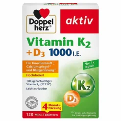 Doppelherz Vitamin K2 + D3 1000 I.E. Tabletten, 120 St