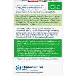 Doppelherz Vitamin K2 + D3 1000 I.E. Tabletten, 30 St