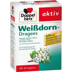 Doppelherz Weißdorn Dragees, 90 St