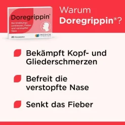 Doregrippin bei Erkältungssymptomen, 20 St