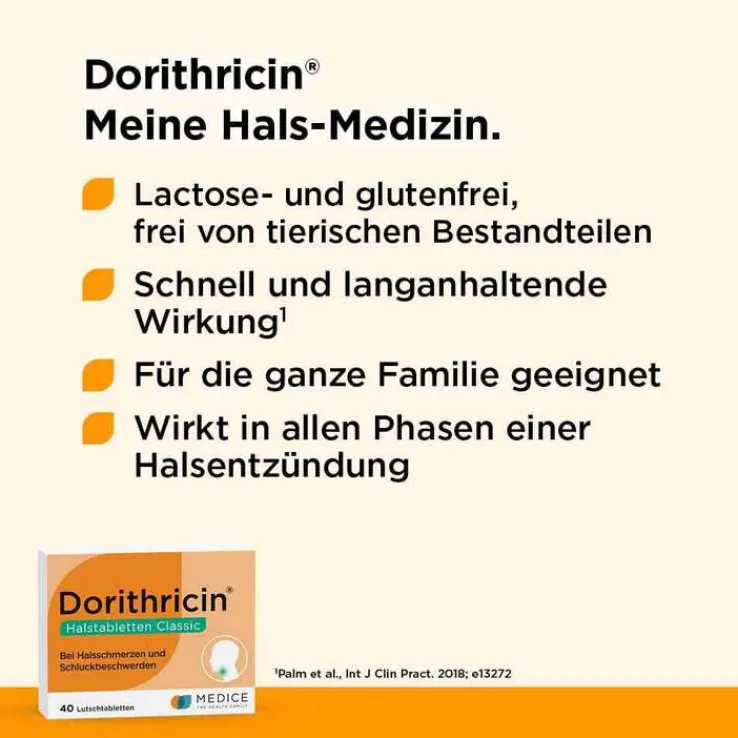 Dorithricin® Halstabletten Classic bei Halsschmerzen, 40 St