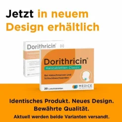 Dorithricin® Halstabletten Classic bei Halsschmerzen, 20 St
