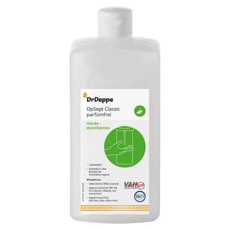 DrDeppe OpSept Classic Händedesinfektion parfümfrei, 500 ml