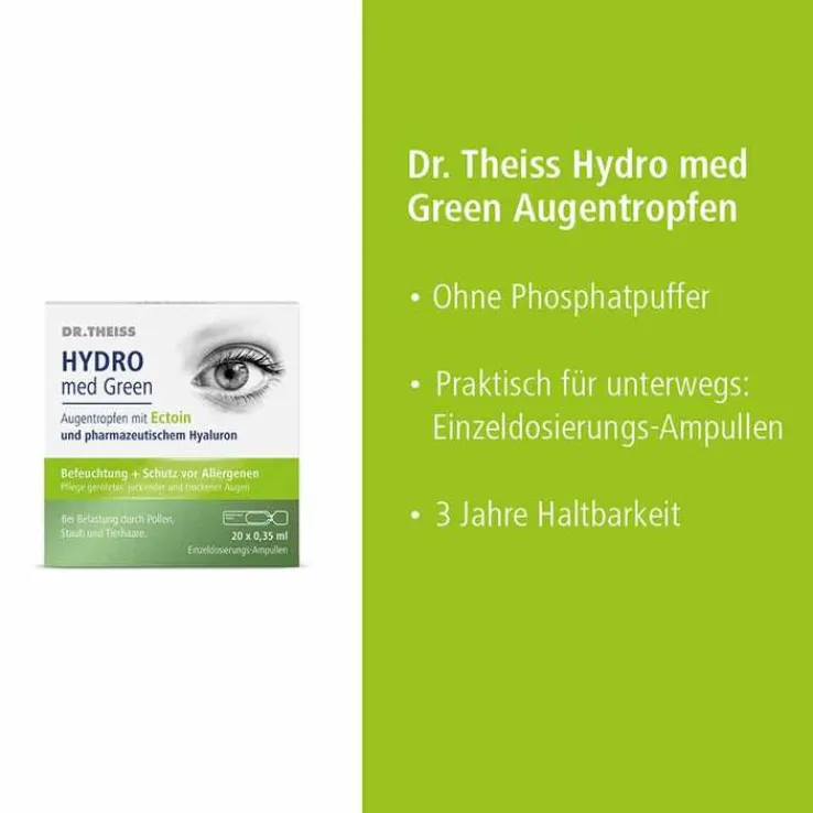 Dr. Theiss Hydro med Green Augentropfen Einzeldosis Ampullen , 20X0.35 ml