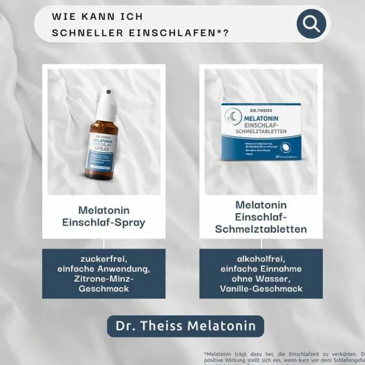 Dr. Theiss Melatonin Einschlaf-Schmelztabletten, 30 St