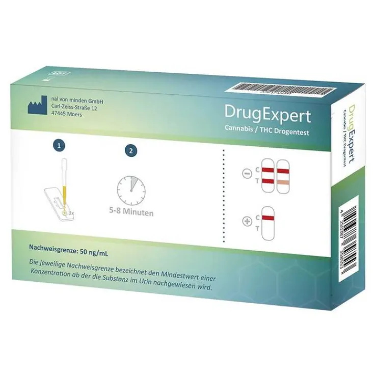 DrugExpert Cannabis / THC Drogentest 50 ng/ml Testkassette, 1 St
