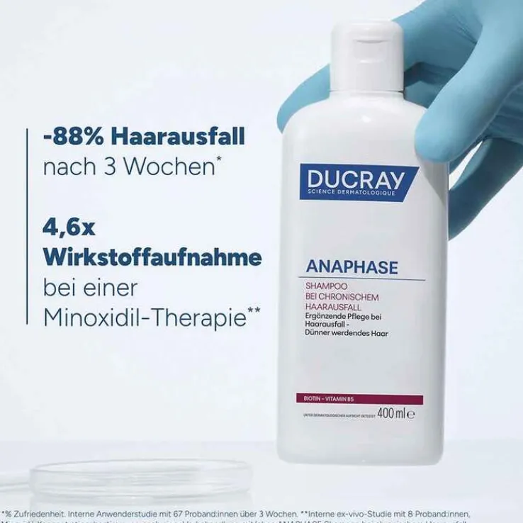Ducray Anaphase Shampoo bei chronischem Haarausfall, 400 ml