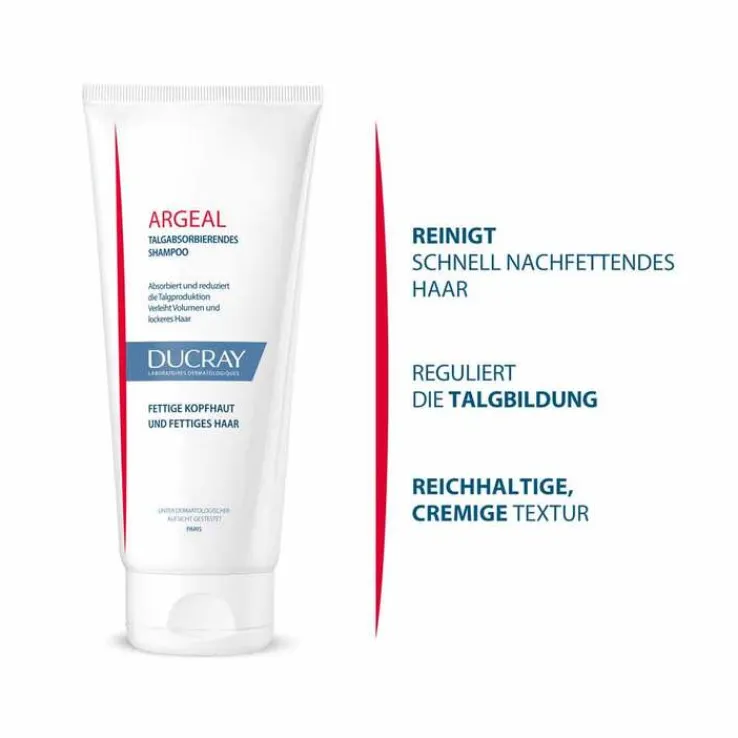 Ducray Argeal Shampoo gegen fettiges Haar, 200 ml