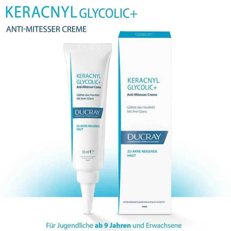 Ducray Keracnyl Glycolic + Creme, 30 ml