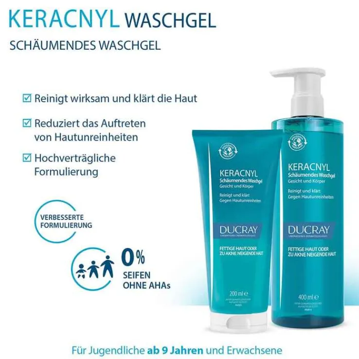 Ducray Keracnyl Waschgel, 200 ml