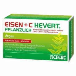 Eisen + C Hevert pflanzlich Kapseln, 60 St