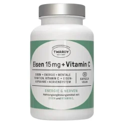 Eisen 15 mg + Vitamin C vegan Kapseln, 60 St