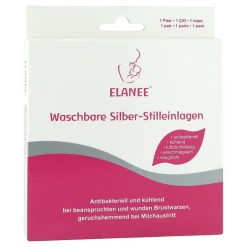 Elanee Stilleinlagen Silber waschbar, 2 St