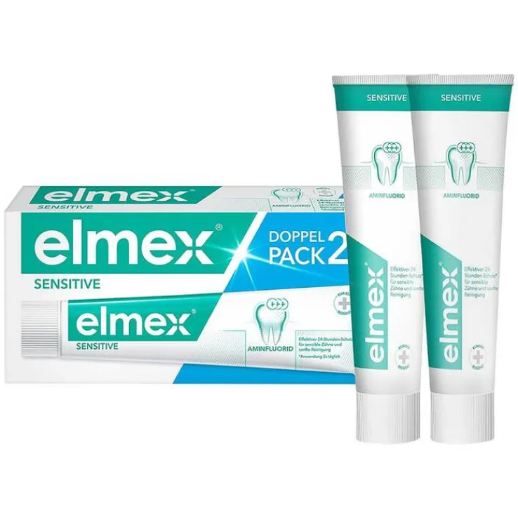 Elmex Sensitive Zahnpasta Doppelpack, 2X75 ml
