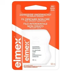 Elmex Zahnseide ungewachst mit Aminfluorid, 50 m