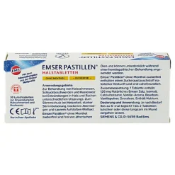 EMSER PASTILLEN® ohne Menthol, zuckerfrei mit Vanille, 30 St