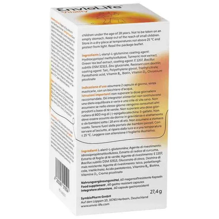 Enviolife Vitality Bakterien Curcuma & L-Glutamin, 60 St