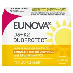 Eunova Duoprotect D3 + K2 4000 I.E. / 80 µg Kapseln, 30 St