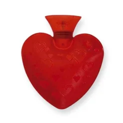 Fashy Wärmflasche transparent Herzform rot, 1 St