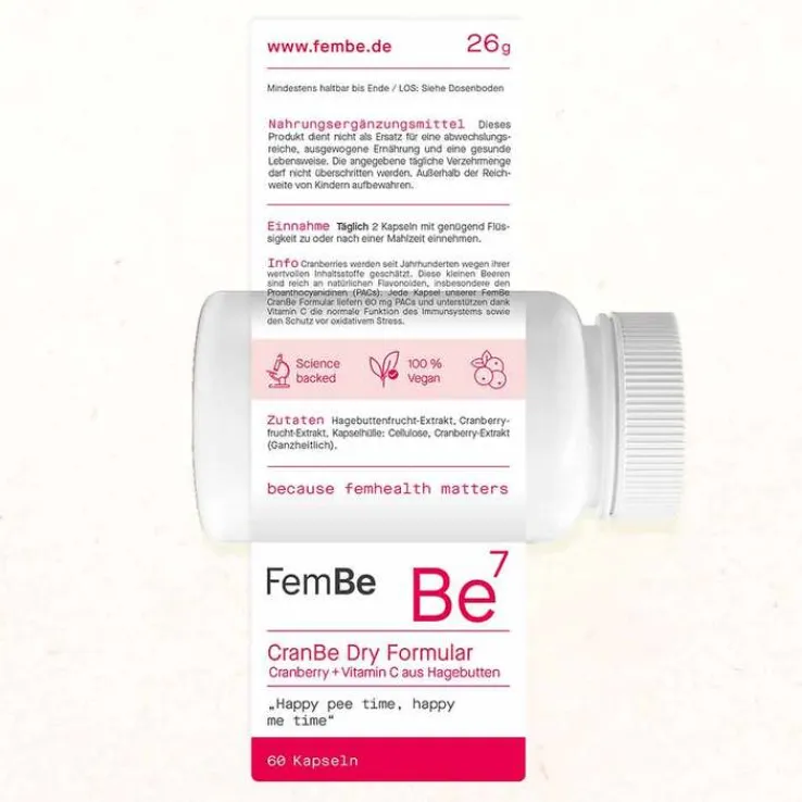 Fembe Be7 Cranbe Dry Formular Kapseln, 60 St