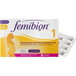 Femibion 1 Kinderwunsch + Frühschwangerschaft ohne Jod Tabletten 8-Wochen Packung , 60 St
