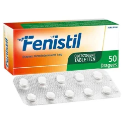 Fenistil Dragees, Dimetindenmaleat 1 mg/Tablette, Antiallergikum, 50 St