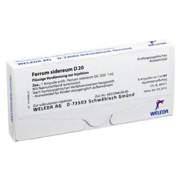 Ferrum sidereum D 20 Ampullen, 8X1 ml