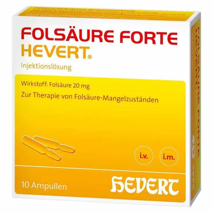 FOLSÄURE FORTE HEVERT® Ampullen, 10X2 ml