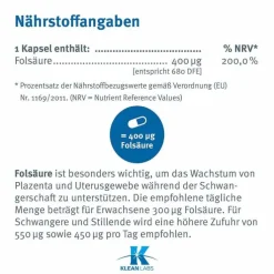 Folsäure 400 µg Kapseln, 100 St
