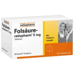 Folsäure Ratiopharm 5 mg Tabletten, 100 St