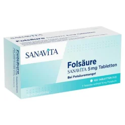 Folsäure Sanavita 5 mg Tabletten, 100 St
