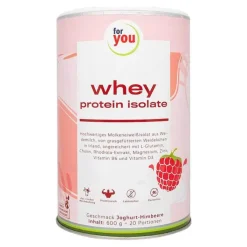 For You whey protein isolate Joghurt-Himbeere Pulver , 600 g