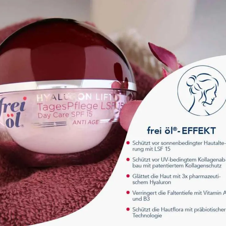 Frei Öl Anti-Age Hyaluron Lift Tagespflege LSF 15, 50 ml