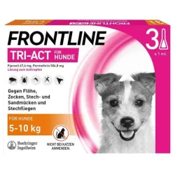 FRONTLINE TRI-ACT® gegen Zecke, Floh und fliegende Insekten bei Hunden (5-10kg), 3 St