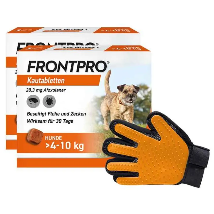 FRONTPRO 28 mg Kautabletten für Hunde 4 - 10 kg, 2x3 St