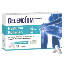 Gelencium Hyaluron Kollagen hochdosiert mit Vitamin C Kapseln , 30 St
