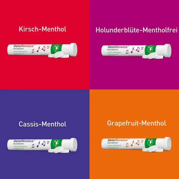 GeloRevoice Halstabletten Cassis-Menthol bei Heiserkeit & Stimmverlust, 20 St