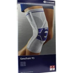 Genutrain Kniebandage P3 mit Silikonhaftrand rechts Gr. 3 titan, 1 St
