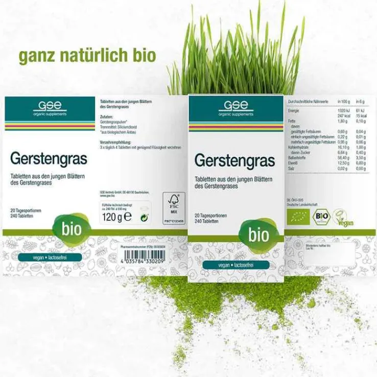 Gerstengras 500 mg Bio Tabletten, 240 St