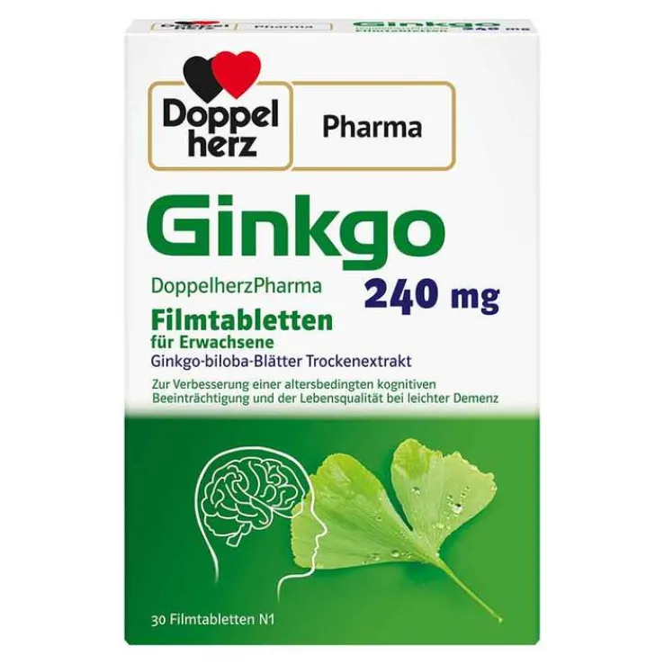 Ginkgo DoppelherzPharma 240 mg Filmtabletten, 30 St