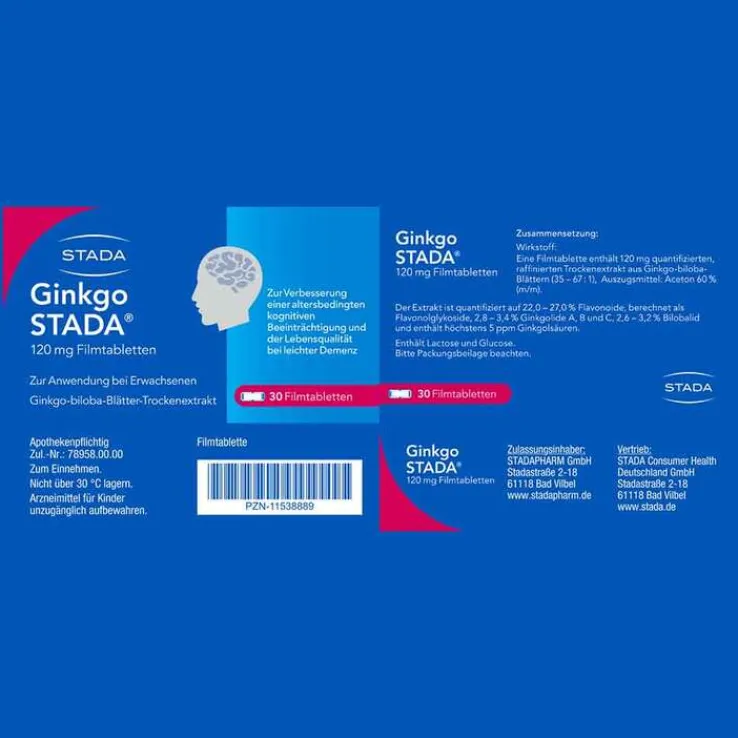 Ginkgo STADA® 120 mg Filmtabletten, 30 St