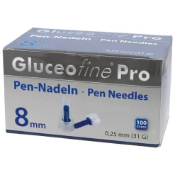 Gluceofine® Pro Pen-Nadeln 31 G 0,25x8 mm, 100 St