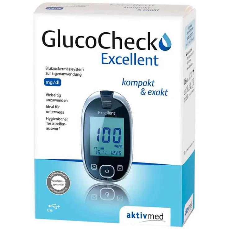 Gluco Check Excellent Blutzuckermess Set mg / dl, 1 St